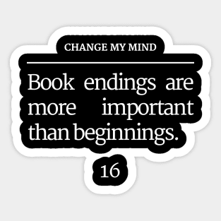 Unpopular Bookish Opinion Page 16 Sticker